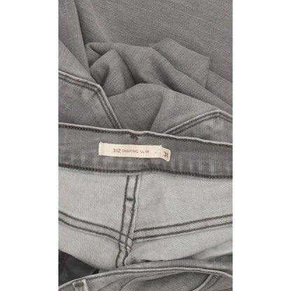 Levi's 312 Shaping Women Grey Straight Slim Stretch Jeans W31 L29