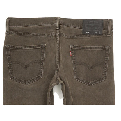 Levi's 511 Men Grey Straight Slim Jeans W33 L31