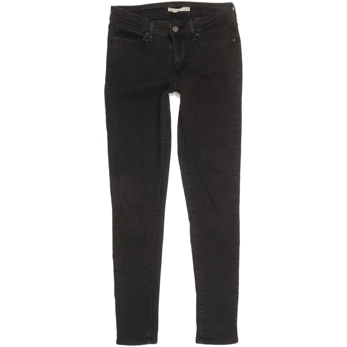 Levi's 711 Women Black Skinny Slim Stretch Jeans W27 L29