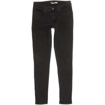 Levi's 711 Women Black Skinny Slim Stretch Jeans W27 L29