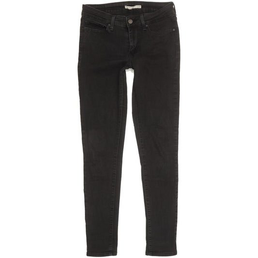 Levi's 711 Women Black Skinny Slim Stretch Jeans W27 L29