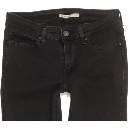 Levi's 711 Women Black Skinny Slim Stretch Jeans W27 L29