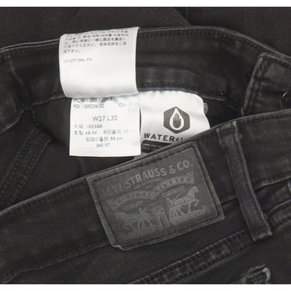 Levi's 711 Women Black Skinny Slim Stretch Jeans W27 L29