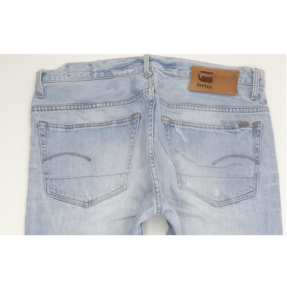 G-Star 3301 Men Blue Straight Regular Jeans W36 L33