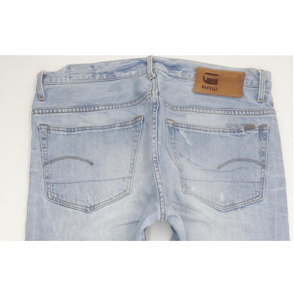 G-Star 3301 Men Blue Straight Regular Jeans W36 L33