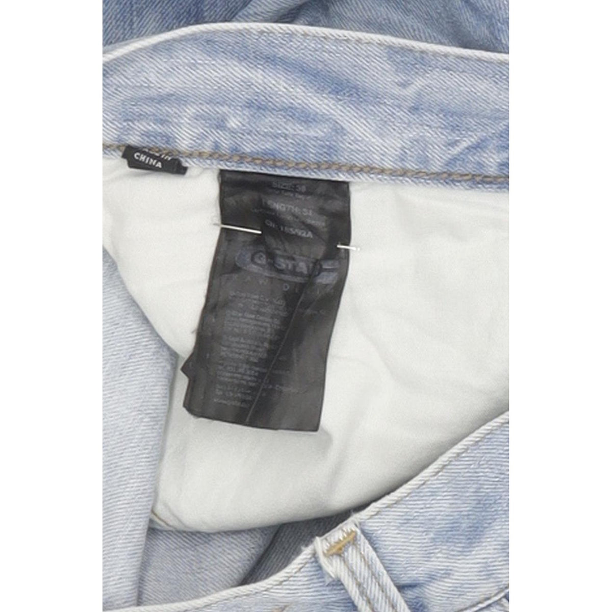 G-Star 3301 Men Blue Straight Regular Jeans W36 L33
