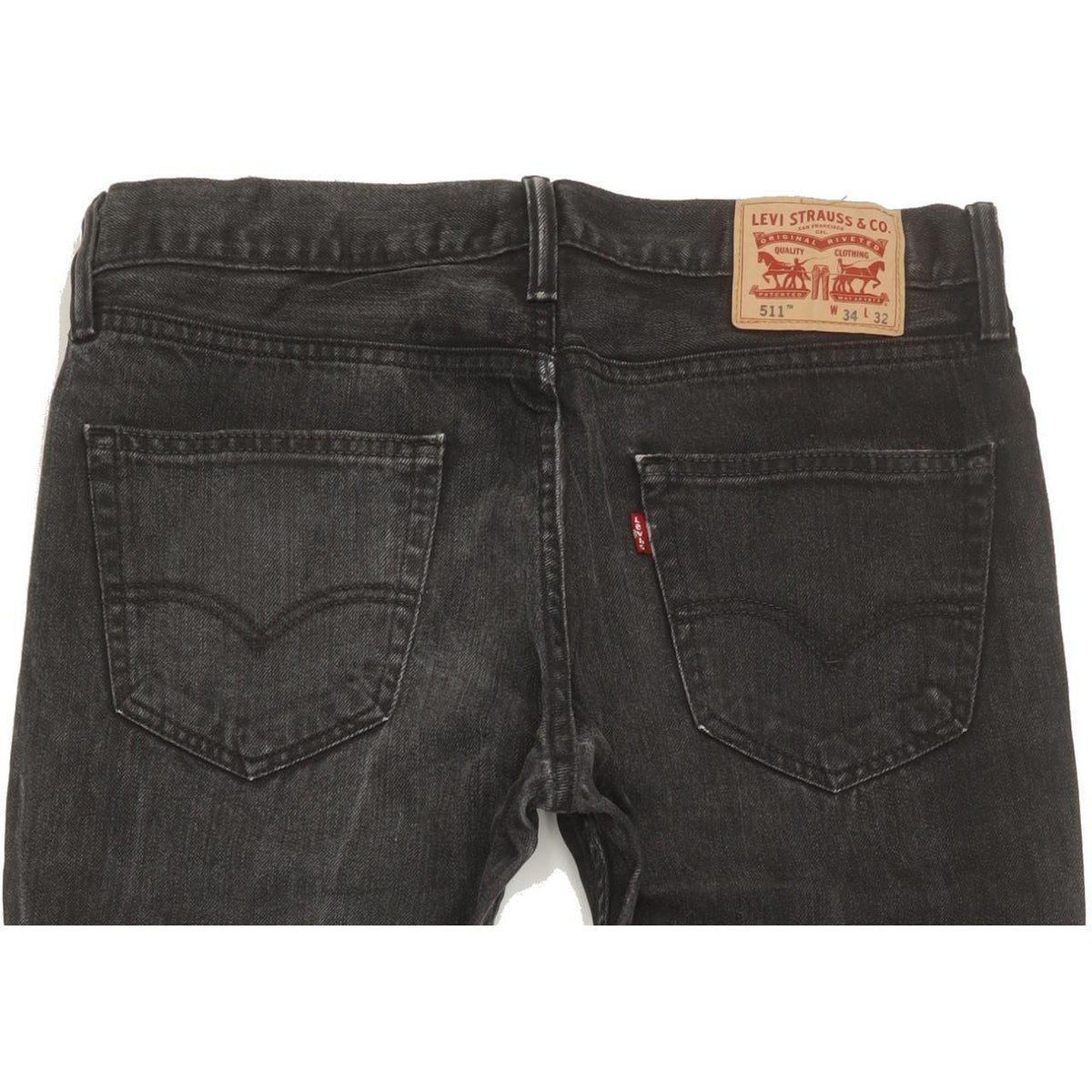 Levi's 511 Men Black Straight Slim Jeans W34 L32
