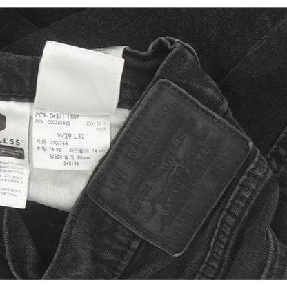 Levi's 511 Men Black Straight Slim Stretch Jeans W29 L31