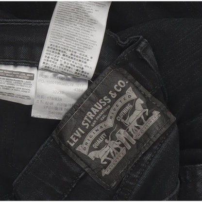 Levi's 511 Men Black Straight Slim Stretch Jeans W32 L31