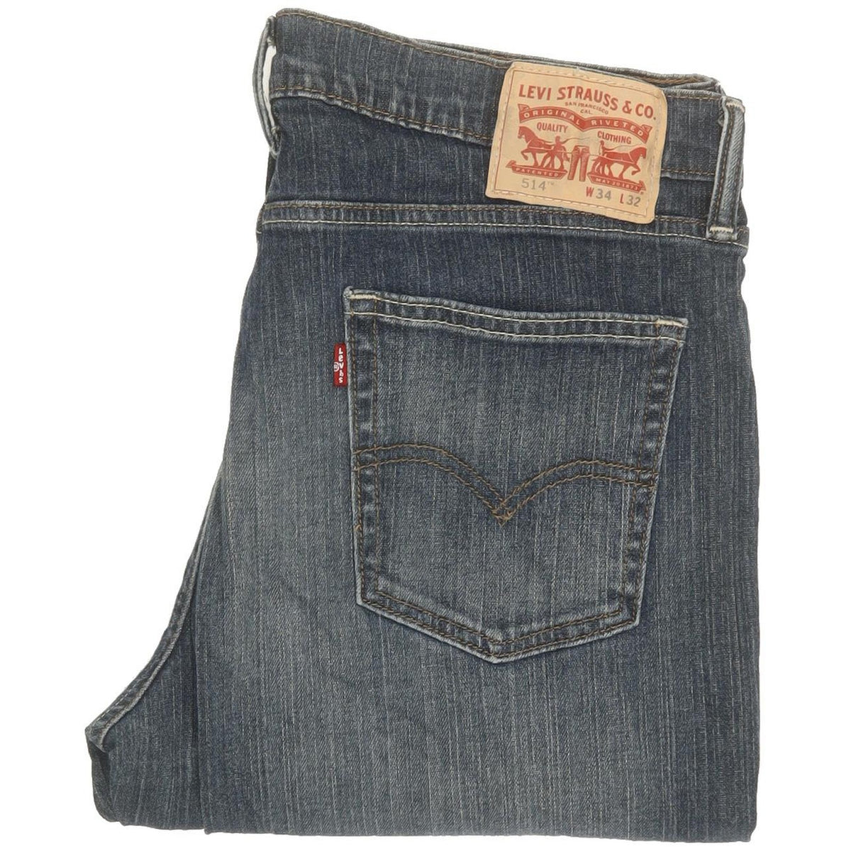 Levi's 514 Men Blue Straight Slim Jeans W34 L32
