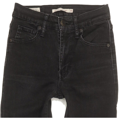 Levi's Mile Women Black Skinny Slim Stretch Jeans W25 L29