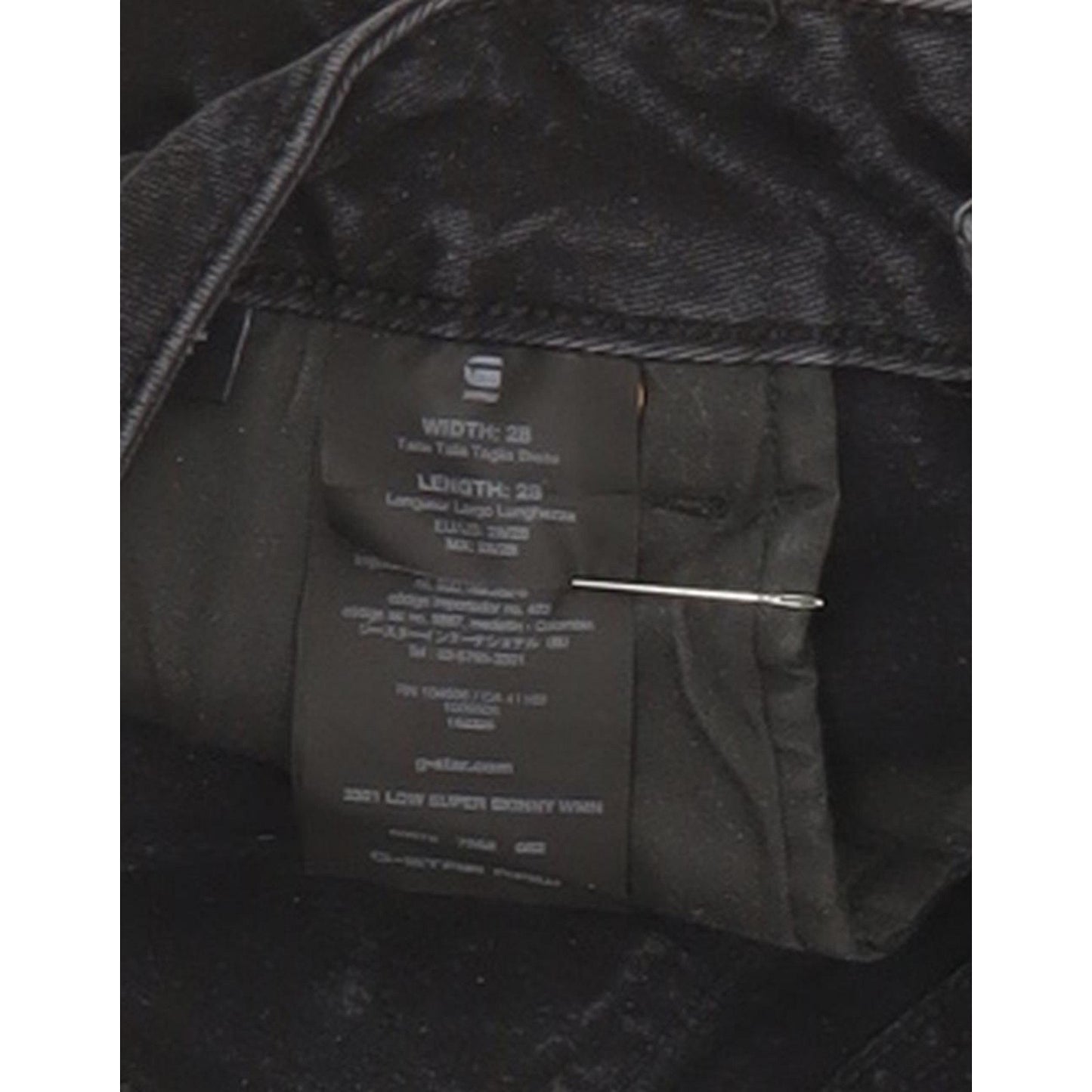 G-Star 3301 Low Women Black Skinny Slim Stretch Jeans W28 L27