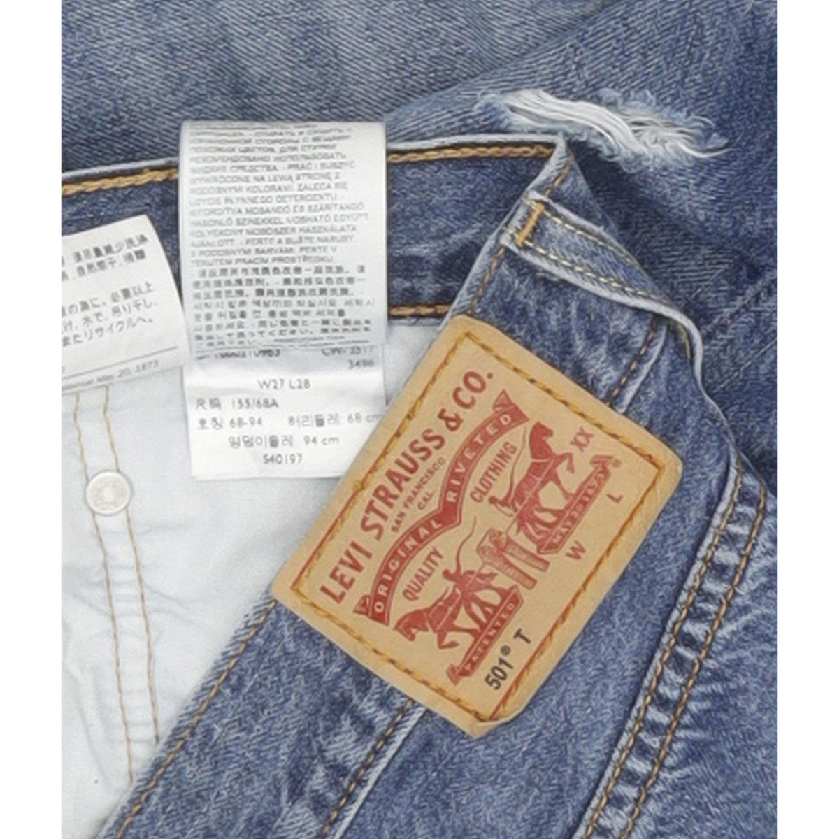 Levi's 501 Women Blue Straight Regular Jeans W28 L27