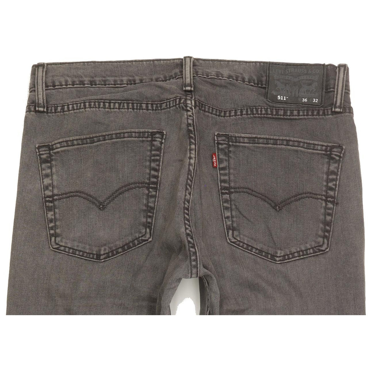 Levi's 511 Men Grey Straight Slim Stretch Jeans W36 L31