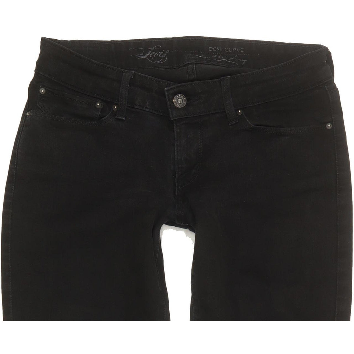 Levi's Demi Curve Women Black Skinny Slim Stretch Jeans W28 L30
