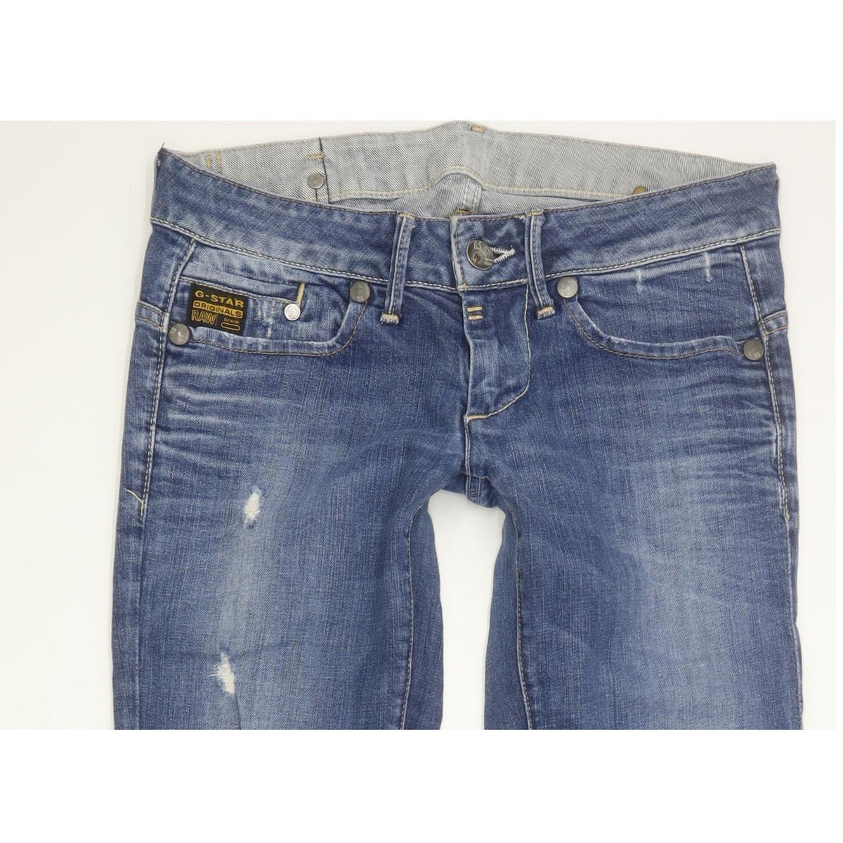 G-Star Midge Women Blue Straight Slim Stretch Jeans W28 L31