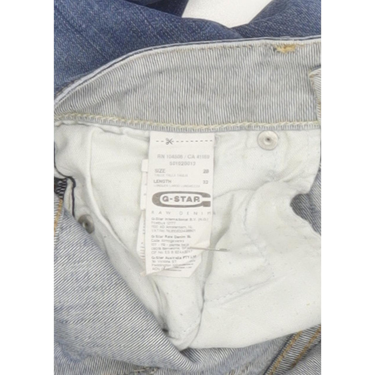 G-Star Midge Women Blue Straight Slim Stretch Jeans W28 L31