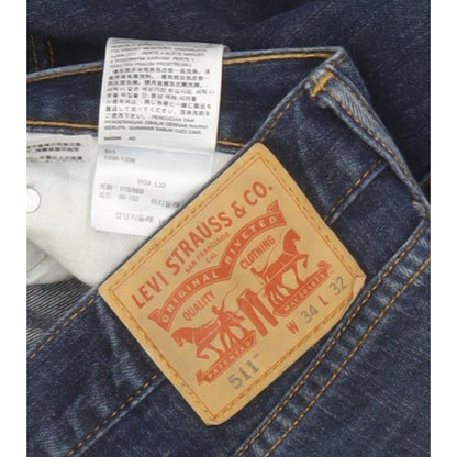 Levi's 511 Men Blue Straight Slim Jeans W34 L32