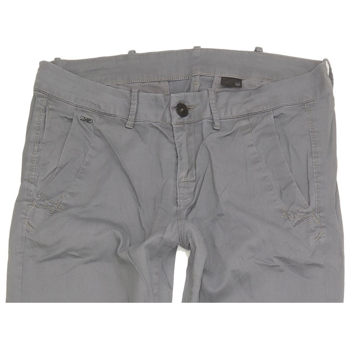 G-Star Bronson Women Grey Tapered Slim Chino Stretch Jeans W31 L27