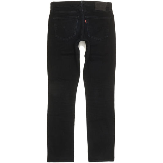 Levi's 511 Men Black Straight Slim Stretch Jeans W32 L33