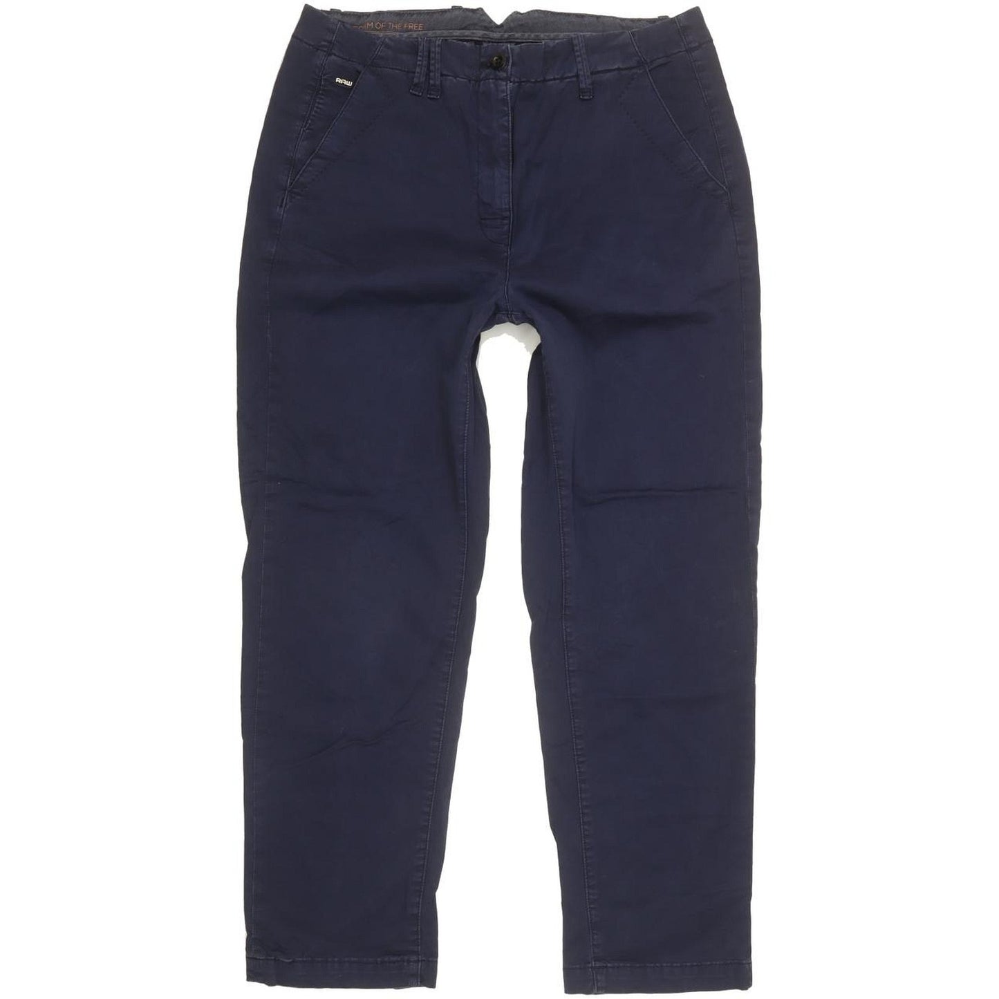 G-Star Page Baggy BF Ankle Navy Straight Relaxed Chino Stretch Trousers High Waisted W29 L32