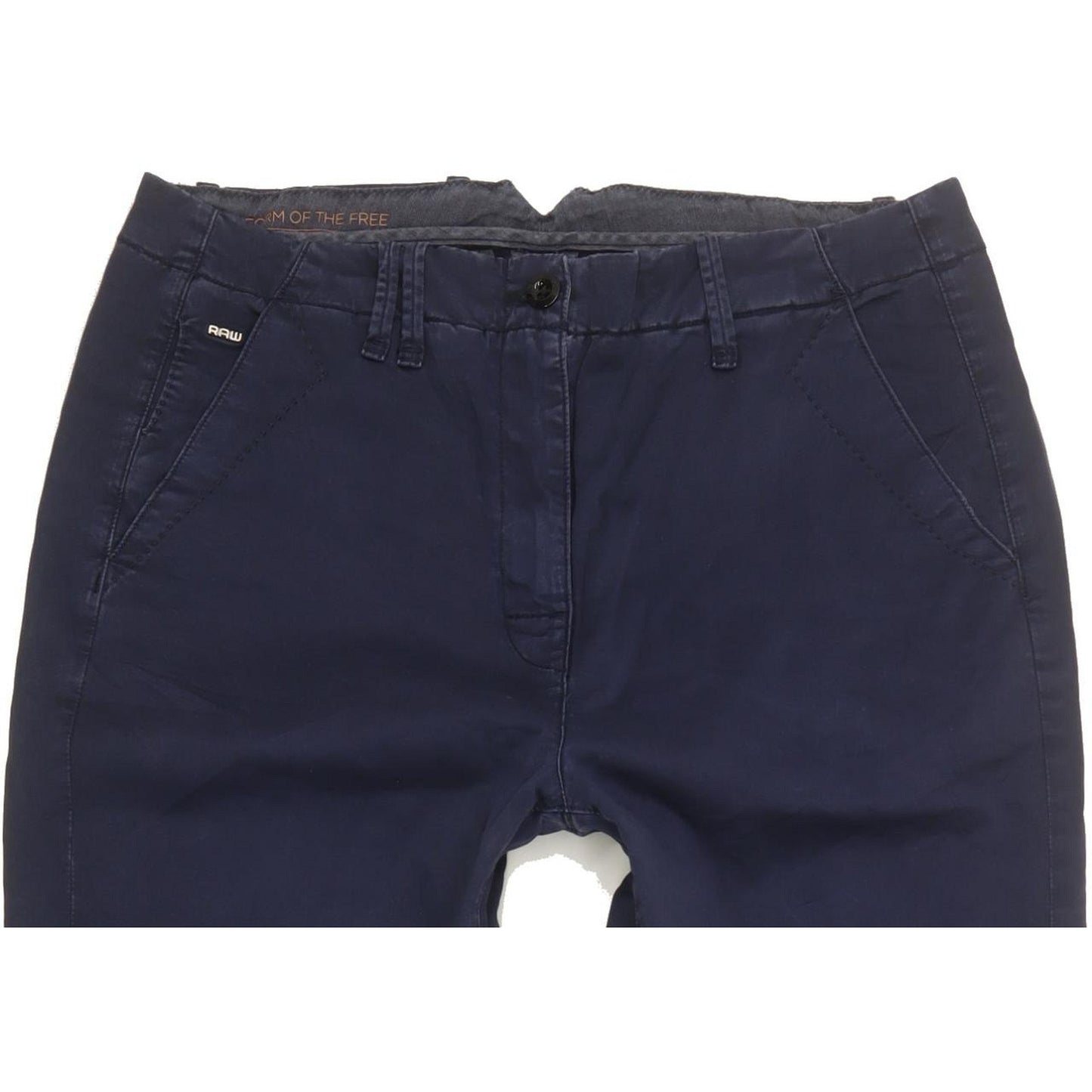 G-Star Page Baggy BF Ankle Navy Straight Relaxed Chino Stretch Trousers High Waisted W29 L32