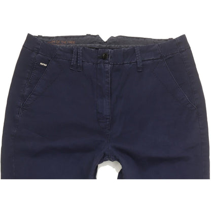 G-Star Page Baggy BF Ankle Navy Straight Relaxed Chino Stretch Trousers High Waisted W29 L32