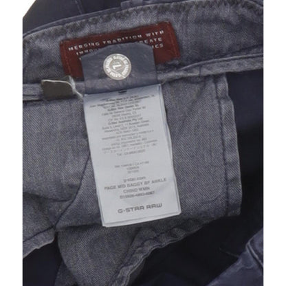 G-Star Page Baggy BF Ankle Navy Straight Relaxed Chino Stretch Trousers High Waisted W29 L32
