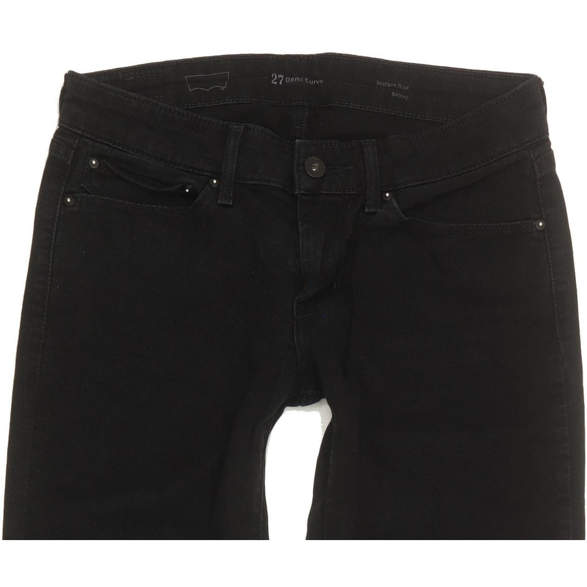 Levi's Demi Curve Women Black Skinny Slim Stretch Jeans W27 L32