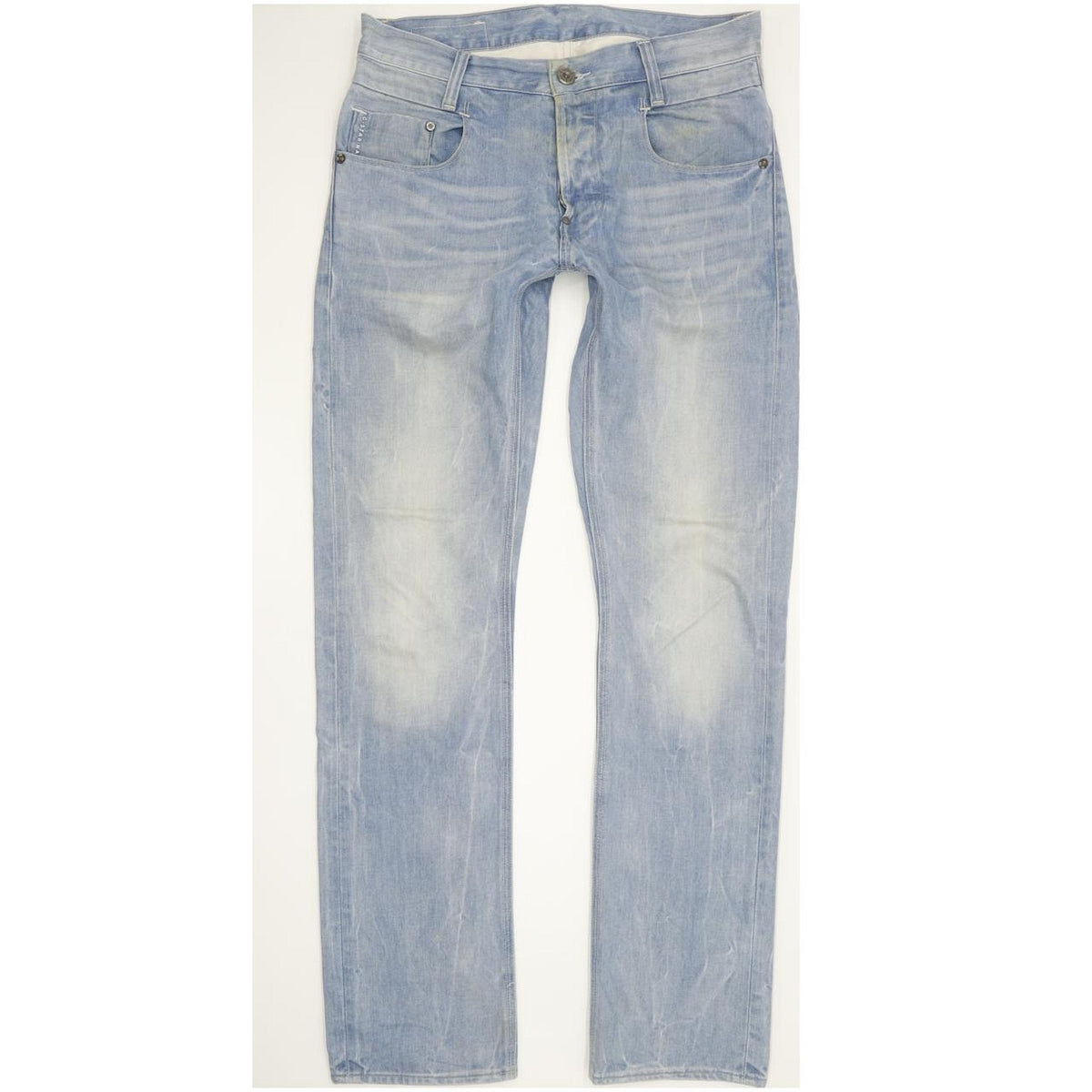 G-Star Men Blue Straight Slim Jeans W32 L32