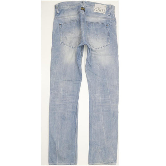 G-Star Men Blue Straight Slim Jeans W32 L32