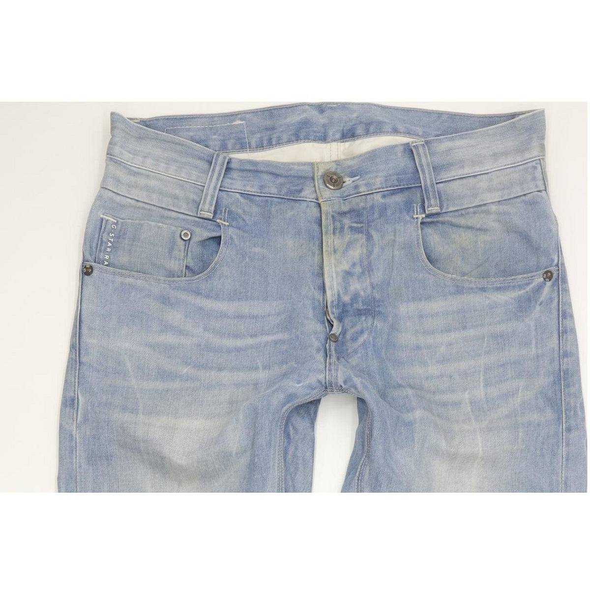 G-Star Men Blue Straight Slim Jeans W32 L32