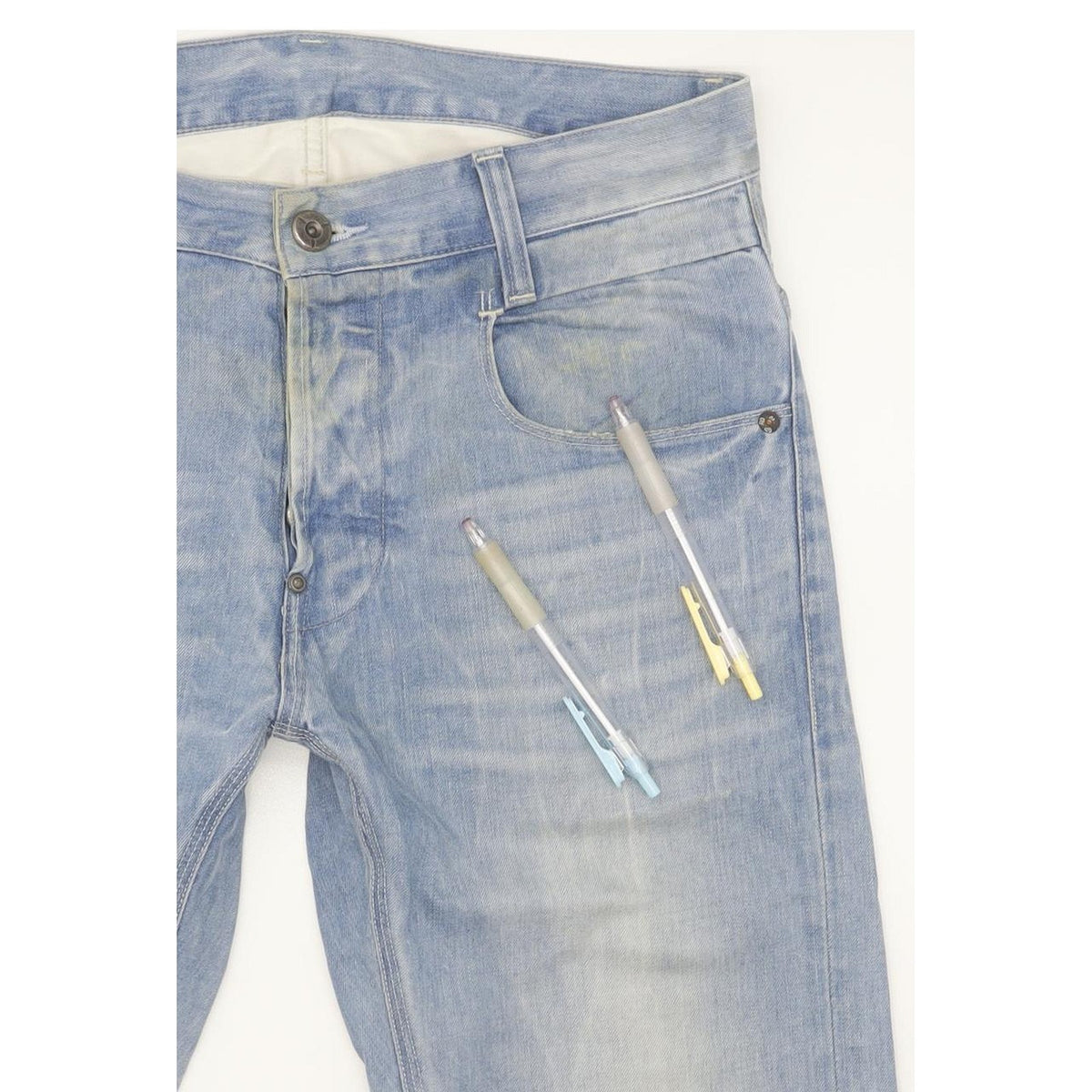 G-Star Men Blue Straight Slim Jeans W32 L32