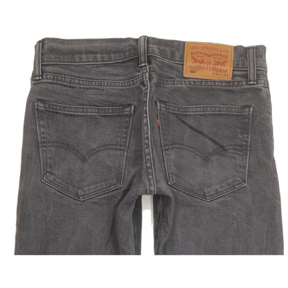 Levi's 504 Men Grey Straight Regular Stretch Jeans W31 L29