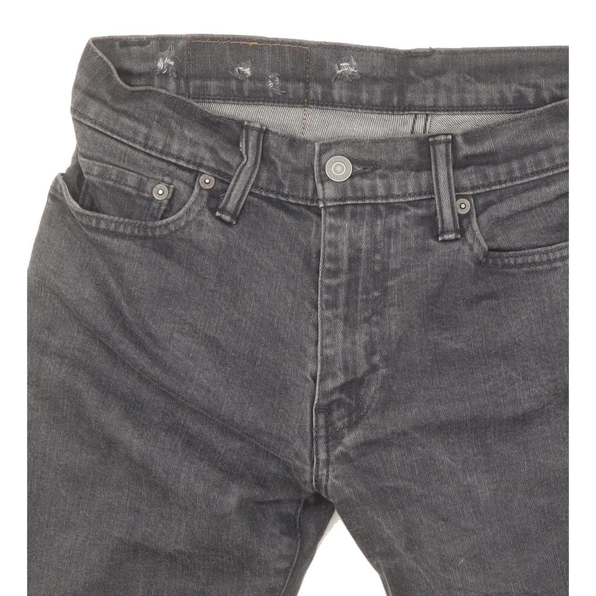 Levi's 504 Men Grey Straight Regular Stretch Jeans W31 L29