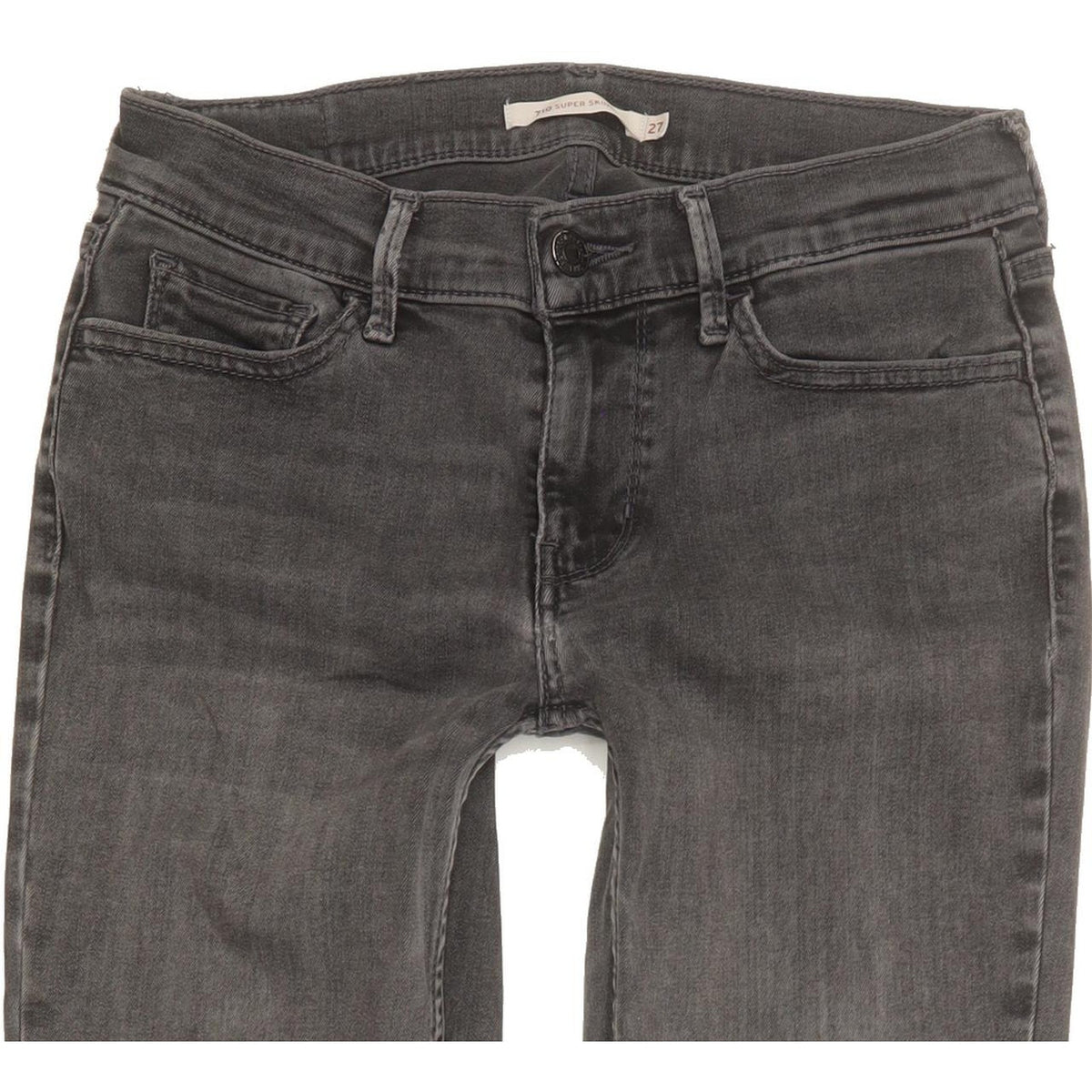 Levi's 710 Women Grey Skinny Slim Stretch Jeans W27 L31