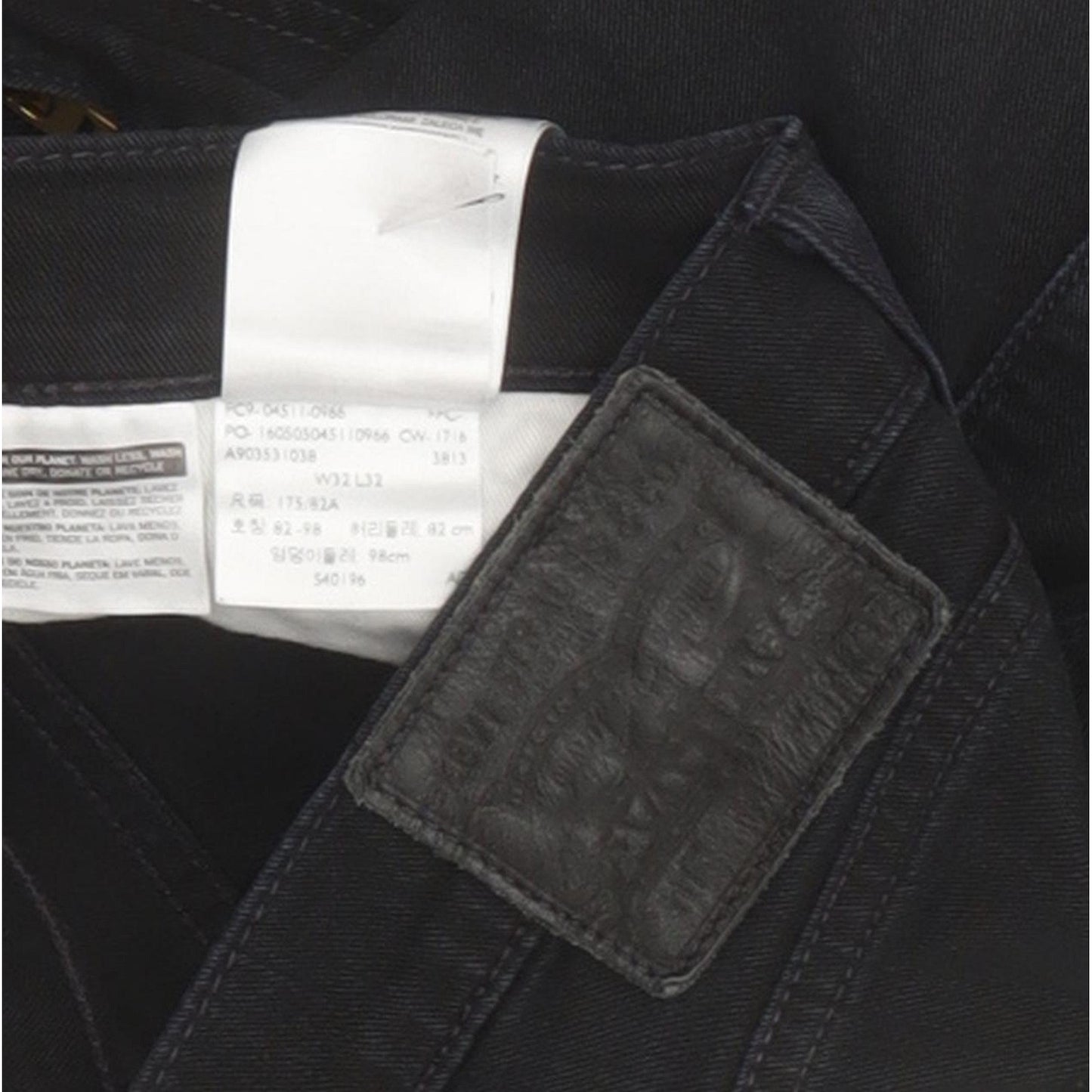 Levi's 511 Men Black Straight Slim Stretch Jeans W32 L32