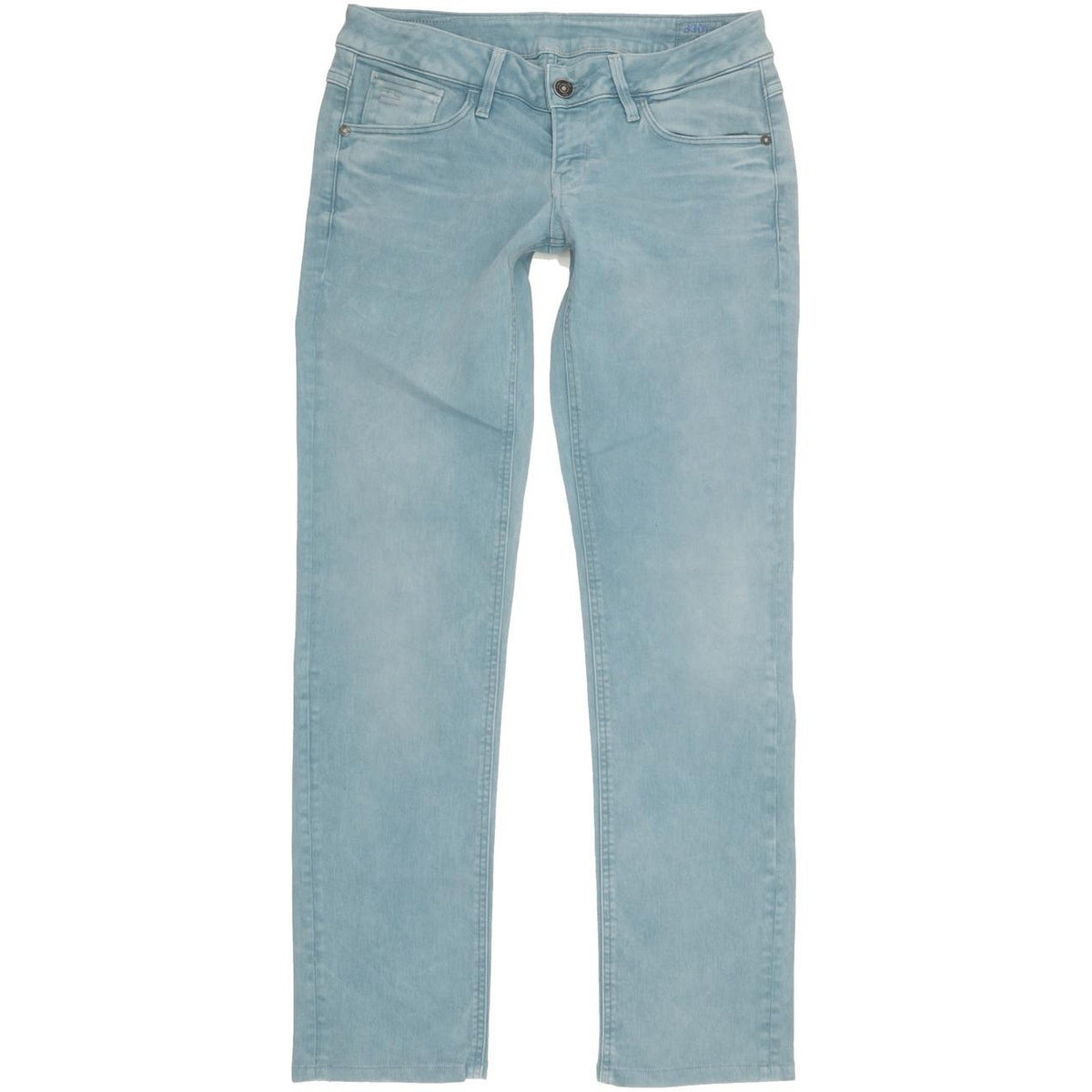 G-Star 3301 Women Green Straight Slim Stretch Jeans W30 L31