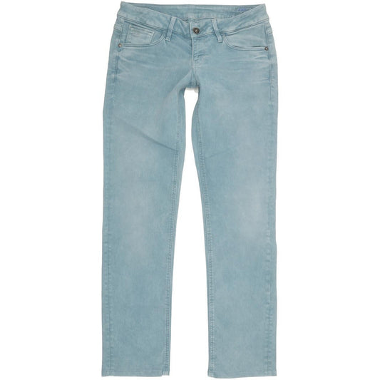 G-Star 3301 Women Green Straight Slim Stretch Jeans W30 L31