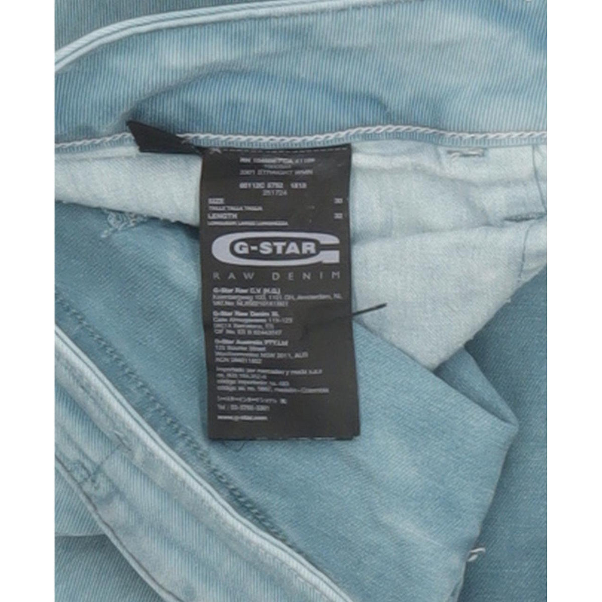 G-Star 3301 Women Green Straight Slim Stretch Jeans W30 L31