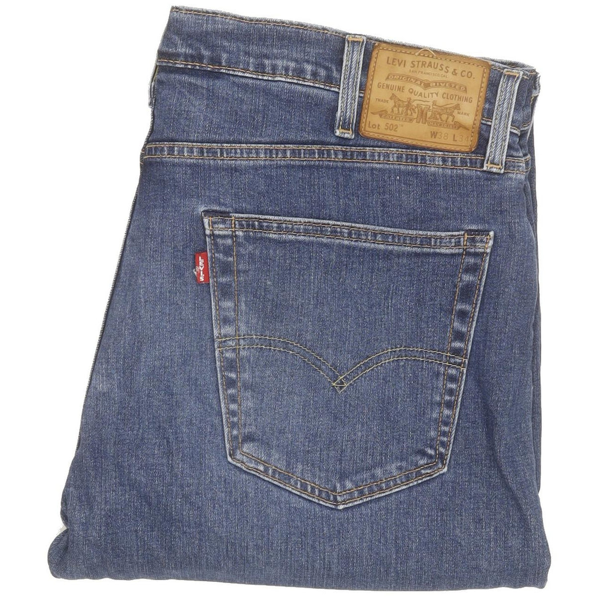 Levi's 502 Men Blue Tapered Regular Stretch Jeans W38 L32