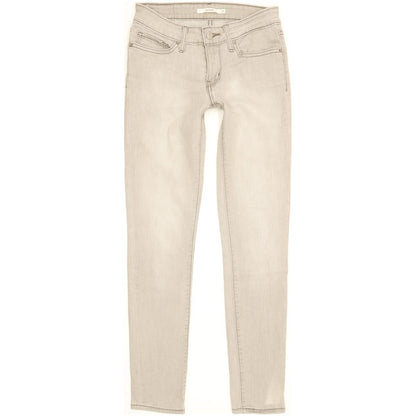 Levi's 711 Women Grey Skinny Slim Stretch Jeans W27 L29