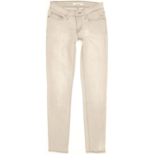 Levi's 711 Women Grey Skinny Slim Stretch Jeans W27 L29