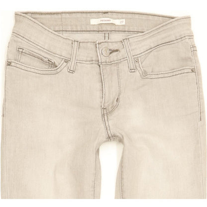 Levi's 711 Women Grey Skinny Slim Stretch Jeans W27 L29