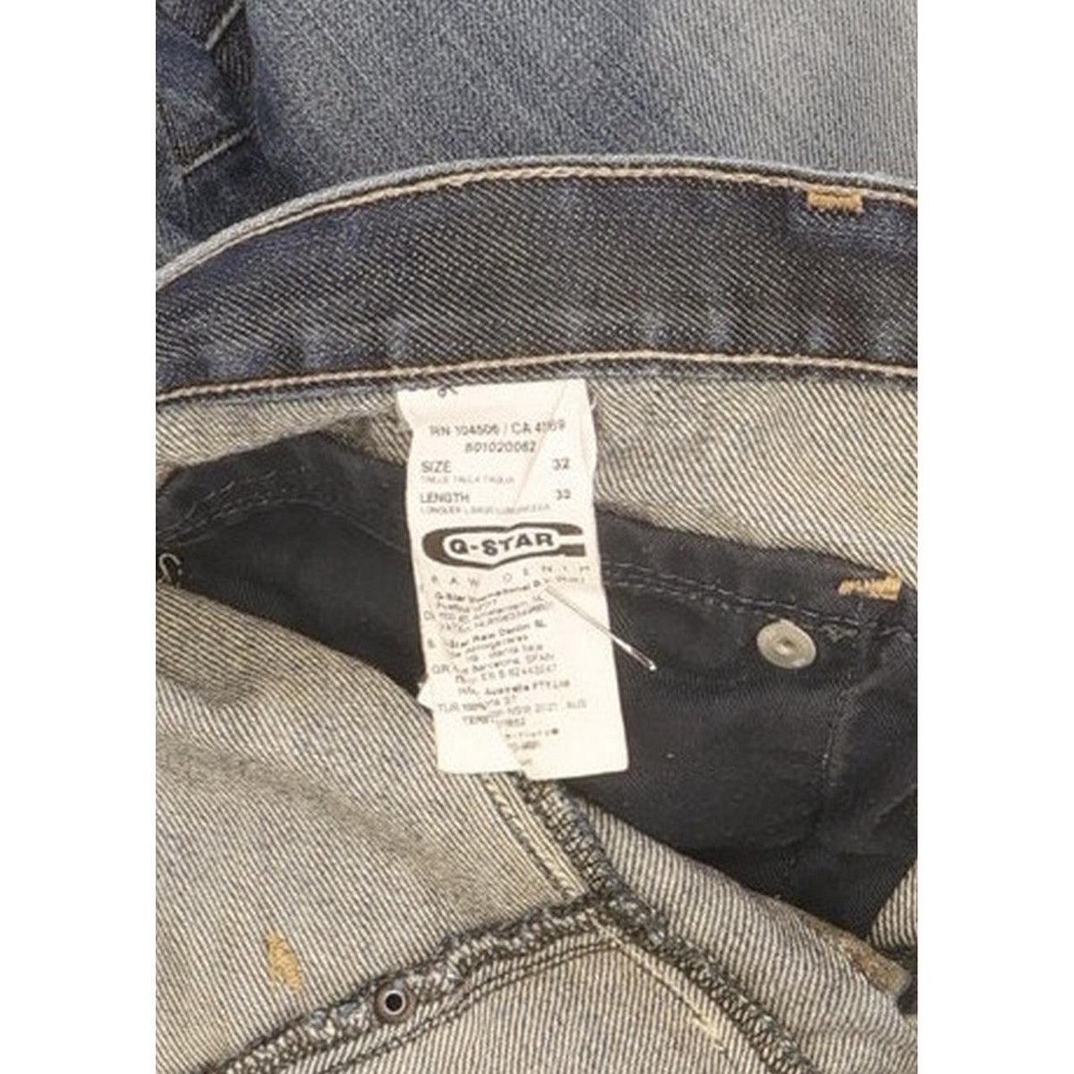 G-Star Blade Men Blue Straight Slim Jeans W32 L32