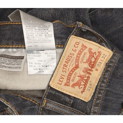 Levi's 514 Men Blue Straight Slim Jeans W38 L32
