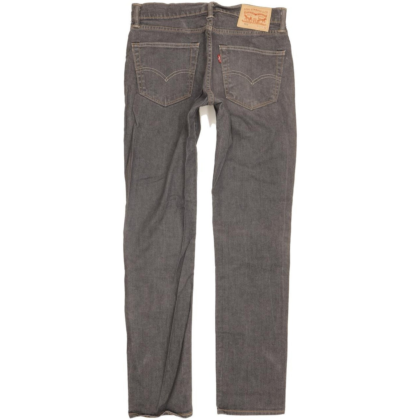 Levi's 511 Men Grey Straight Slim Stretch Jeans W31 L32