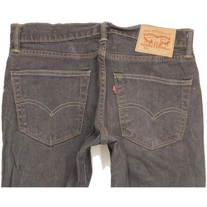 Levi's 511 Men Grey Straight Slim Stretch Jeans W31 L32